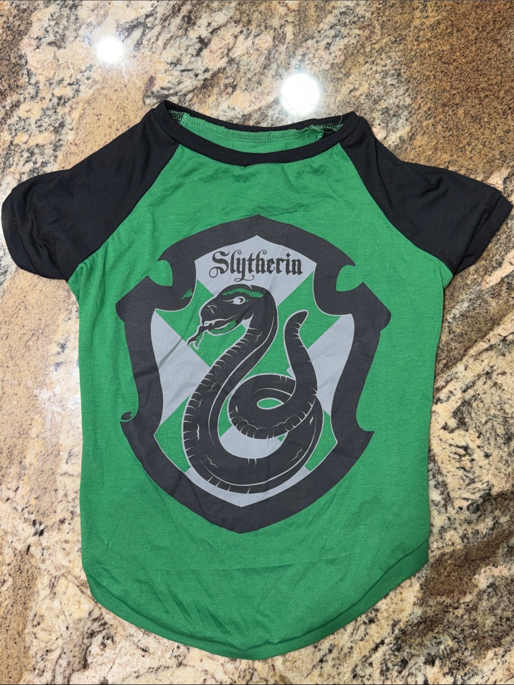Warner Bros. Slytherin Green and Black Raglan Pet Shirt